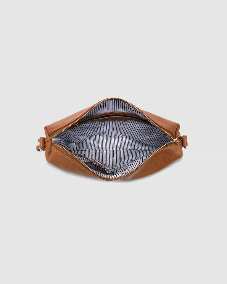 Daisy Stripe Crossbody- Tan