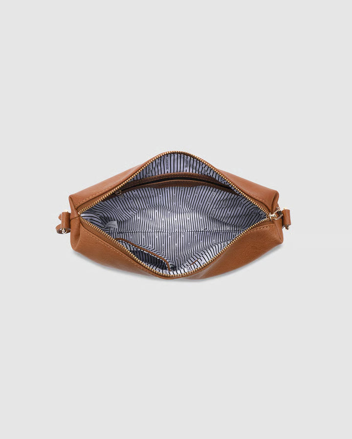 Daisy Stripe Crossbody- Tan