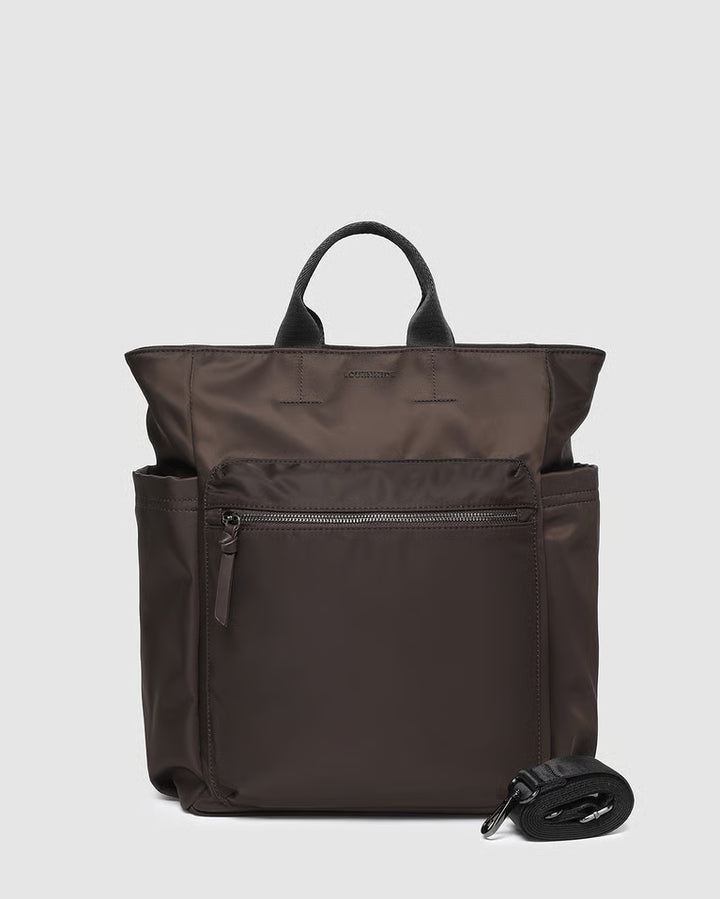 Bronx Nylon Backpack- Chocolate