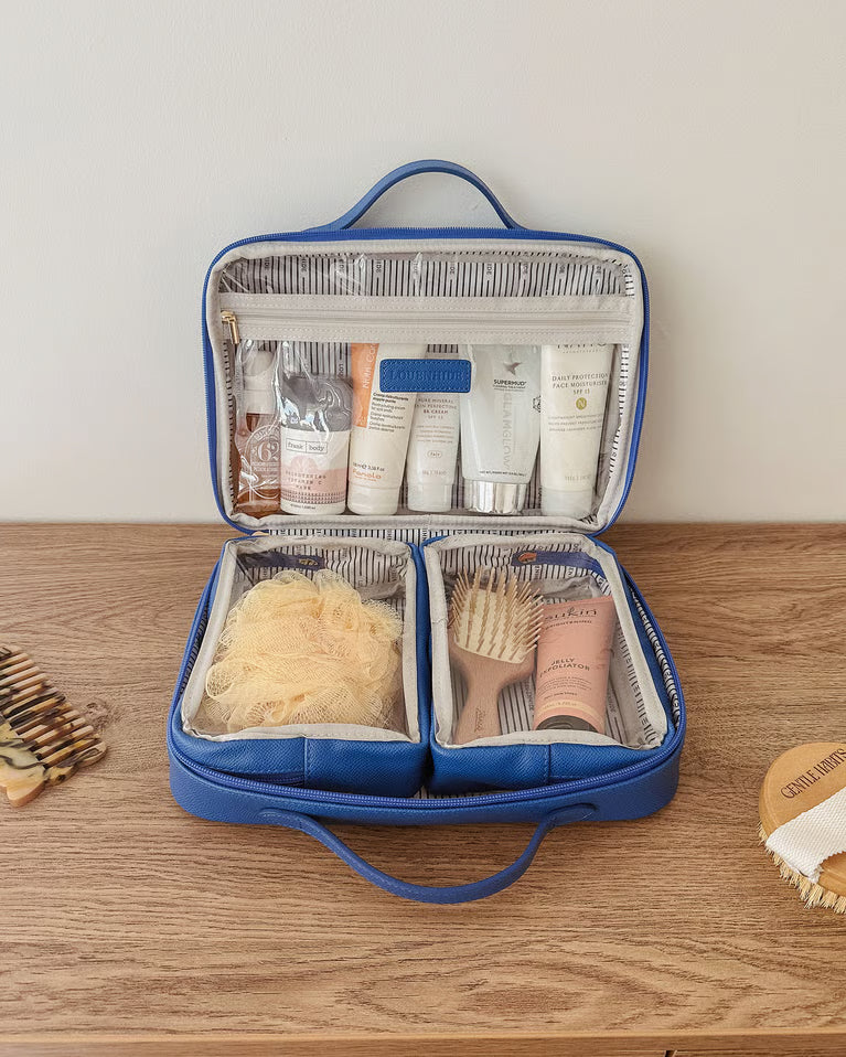 Georgie Toiletry Case - Ocean Blue