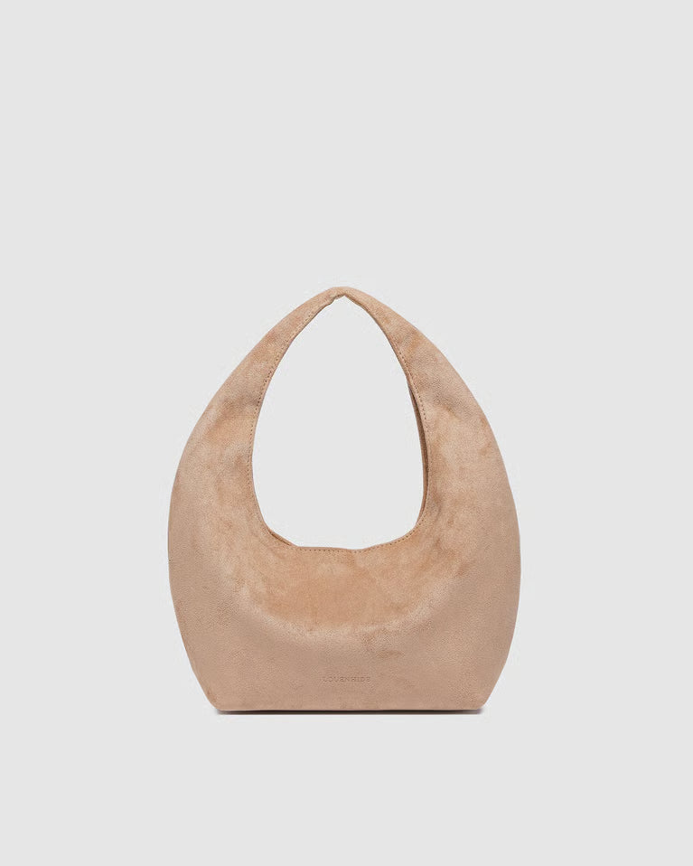 Mini Monaco Shoulder Bag- Suede Blonde