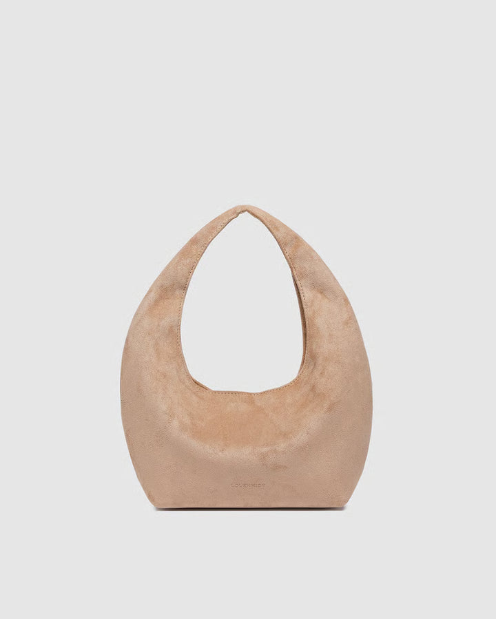 Mini Monaco Shoulder Bag- Suede Blonde