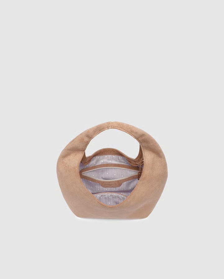 Mini Monaco Shoulder Bag- Suede Blonde