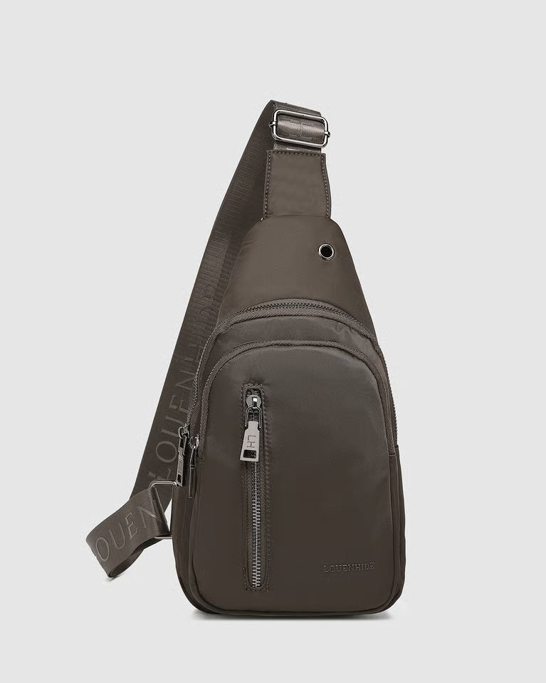 Boyd Nylon Sling Bag- Chocolate