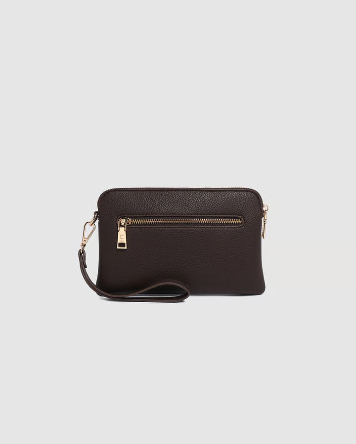 Poppy Clutch Wristlet- Chocolate